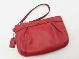 Coach Soho Pleated Wristlet Pouch In Red Leather Fw0926lrdu