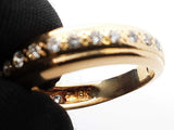 Diamond & 18k Yellow Gold Half-eternity Ring 4.8 Grams Size 5.75 Fw0726rxzdu
