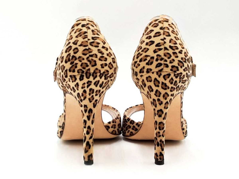 Manolo Blahnik Peep Toe Pumps In Leopard Print Suede Size Eu 35 Us 5 Fw0725rxdu