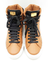 Mcm Classic High Top Sneakers In Visetos Cognac It Size 38 Fw0825crdu