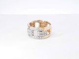 1.40 Cttw Diamond Chain Link Ring In 14k Yellow Gold 5.8 Gram Size 7 Fw0626irzdu