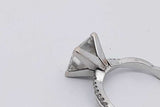 2.52ctw Princess Cut Diamond Ring In 14k White Gold 3.1g Size 5.25 Eb0326prxzsa