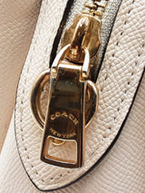 Coach Mini Lillie Carryall Handbag In Ivory Crossgrain Leather Fw0125oxdu