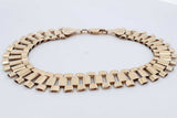 10k Yellow Gold Watch Style Link Bracelet 16.6 Grams 9 Inch Eb0426corsa