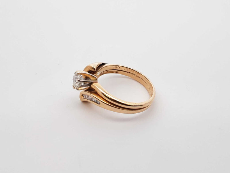 0.55 Cttw Diamond & 14k Yellow Gold Ring 4.7 Grams Size 6 Fw0825wzxdu