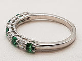 Lab Grown Diamonds Emeralds 0.925 Silver 1.9g Ring Size 7 Do0525pcde