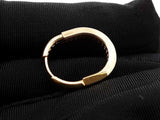 18k Yellow Gold Oval Hinged Hoop Earrings 3.1 Grams Fw0726ooxdu