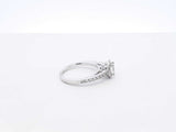 0.41 Cttw Diamond & 14k White Gold Halo Ring 2.7 Grams Size 4 Fw0625oxzdu