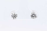 1.1ctw Diamond Stud Earrings In 14k White Gold 0.7 Grams Eb0225crxdu