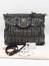 Prada Grey Nylon Tessuto Gaufre Tote Bag Eb0526wrxde