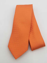 Hermes Orange 100% Silk Tie Eb0726crsa