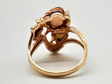 10k Two-tone Yellow Rose Gold 3.4g Rose Ring Size 6.25 Do1024exde