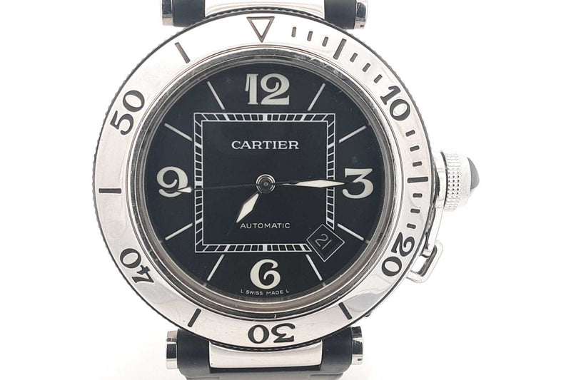 Cartier Pasha De Cartier Seatimer Automatic Stainless Watch 40mm Eb1223oxxzsa