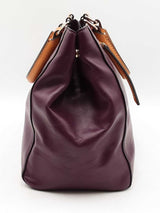 Dooney & Bourke Purple Leather Satchel Shoulder Bag Eb1025rxdu