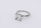 2.52ctw Princess Cut Diamond Ring In 14k White Gold 3.1g Size 5.25 Eb0326prxzsa
