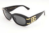 Dolce & Gabbana Dg4502 Oval Sunglasses In Black Eb1125ixde
