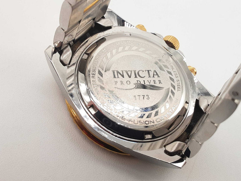 Invicta 1773 43 Pro Diver Chronograph Two-tone Steel Quartz Watch Do1025exde