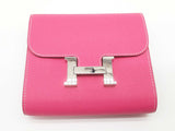 Hermes Constance Slim Rose Tyrien Pink Epsom Palladium Wallet Do0126wxzxde