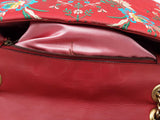 Gucci Marmont Medium Shoulder Bag In Red Silk Jacquard Fw0826crzdu