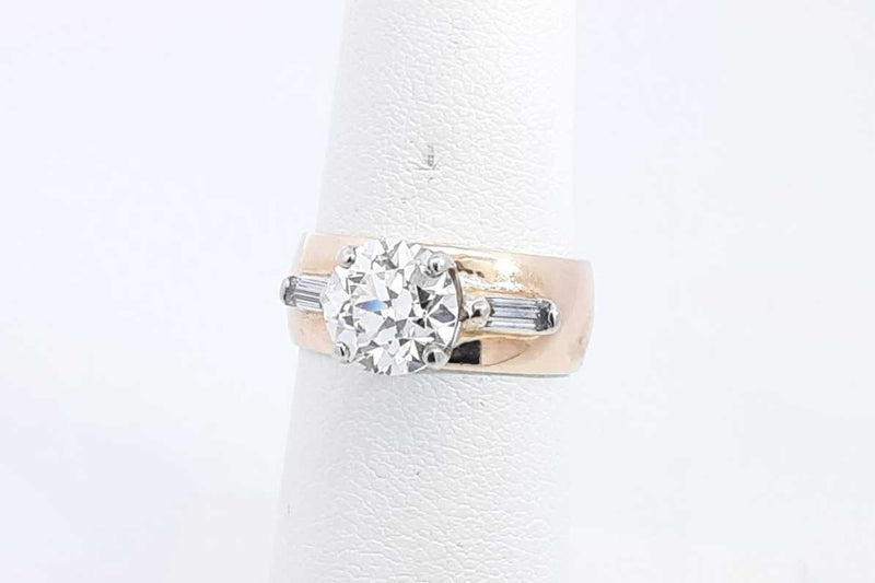 Approx. 1.8ctw Diamond Ring In 14k Yellow Gold 5.55 Grams Size 5.5 Eb0224wrxzsa