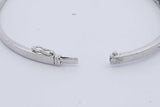 1.35cttw Diamond 18k White Gold Hinged Bangle Bracelet 14.8 Grams Eb0326llxzdu