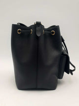 Louis Vuitton Black Leather Lockme Bucket Bag Eb12241cxzsa