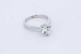 0.95ctw Diamond Solitaire Ring In 14k White Gold 3.1 Grams Size 4 Eb0226loxzde
