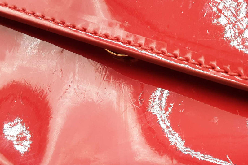 Versace La Medusa Mini Top Handle Red Patent Leather Crossbody Eb1125orxdu