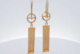 18k Yellow Gold Filigree Dangle Earrings 8.2 Grams Eb0526cxzsa