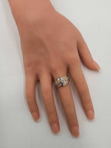 1.09 Cttw Diamond & 14k Yellow Gold Cluster Ring 7.9 Grams Size 7 Fw0426prxdu