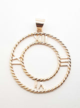 14k Yellow Gold Openwork Clock Face Pendant 11.3 Grams Fw0826izxdu