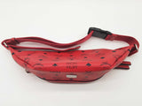 Mcm Fursten Candy Red Visetos Coated Canvas Belt Bag Do0925crde