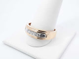 0.35 Cttw Channel-set Diamond & 10k Yellow Gold Ring 6.4 Grams Size 11.25 Fw0726wrzdu