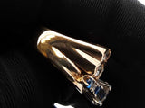 3.0 Cttw Diamond & Sapphire Wedding Ring In 14k Gold 9.9g Size 6.25 Fw0826lcrxdu