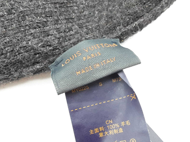 Louis Vuitton Black Logo Wool Beanie Size S Do0825lrxde