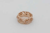 14k Rose Gold Diamond Floral Eternity Band 7.8 Grams Size 6 Eb0926pexsa