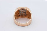 0.6cttw Diamond 14k Yellow Gold With Nugget Design 17.8g Size 9.5 Eb0726lwrxsa
