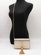 Yves Saint Laurent Kate Small Tassel Bag In Gold Metallic Leather Fw1225rxzdu
