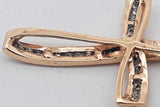 0.33cttw Diamond Cross Pendant In 10k Yellow Gold 2.5 Grams Eb0726lxzsa
