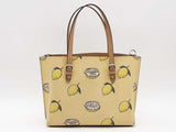 Coach Mollie Tote 25 Yellow Lemon Print Aa0826lorsa