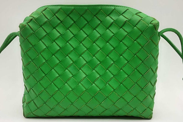 Bottega Veneta Green Intrecciato Leather Shoulder Bag Eb1224wrxsa