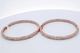 4.5cttw Diamond Inside Out Hoop Earrings 18k Rose Gold 19.5 Grams Eb0426orxzdu