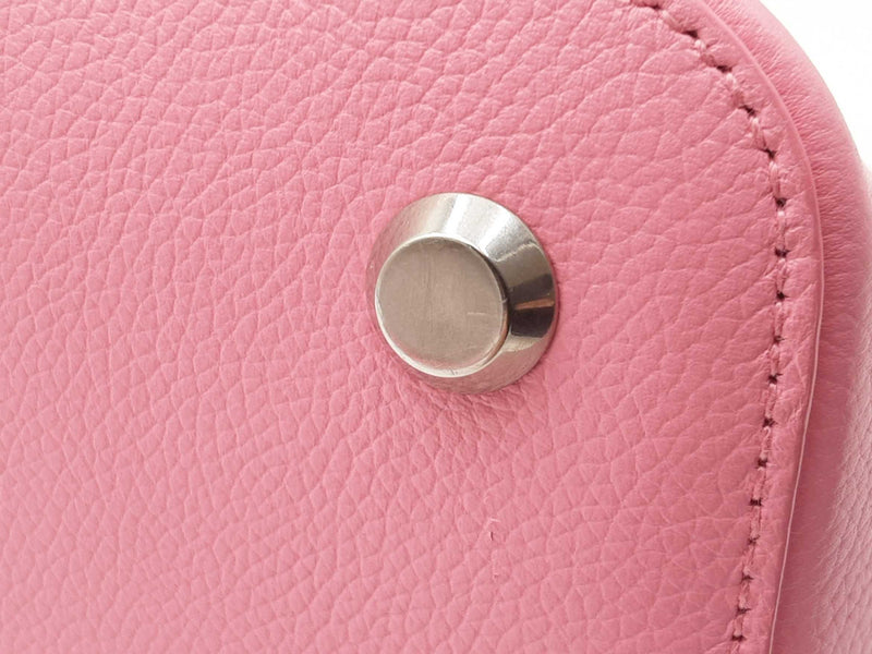 Balenciaga Small Logo Ville Top Handle Bag In Pink Grained Leather Fw0925rzxdu