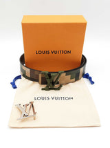 Louis Vuitton Damoflage Megapixel 40mm Reversible Belt & 2 Buckles Sz 36 Fwizxdu