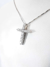 0.44 Cttw Diamond & 10k Gold Cross Pendant Necklace 2.7 Gram 18 Inch Fw0826ozxdu