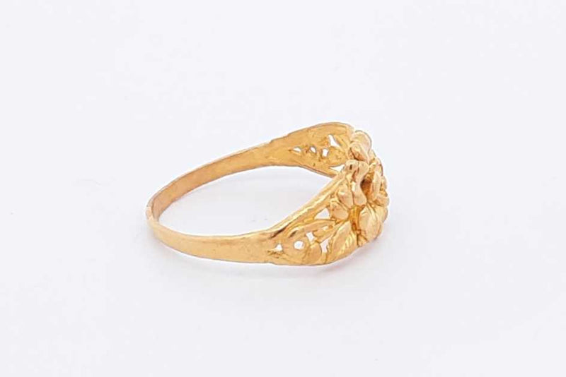 24k Yellow Gold Flower Ring 4.7 Grams Size 8.5 Eb0924olrsa