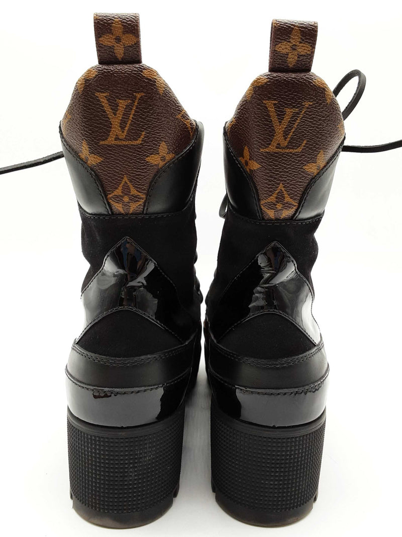 Louis Vuitton Laureate Desert Black Leather Boot Size Eu 40 Do1124wxzde