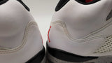 Nike Air Jordan 5 Retro "White Cement" Leather Sneakers Size 8.5 Fw0225lxzdu