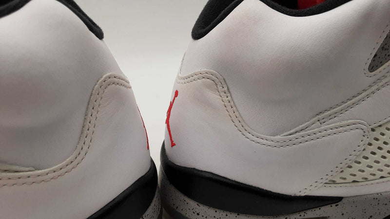 Nike Air Jordan 5 Retro "White Cement" Leather Sneakers Size 8.5 Fw0225lxzdu