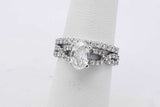 1.63cttw Diamond Wedding Set In 14k White Gold 4.7 Grams Size 6 Eb0826lxxzsa